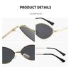 Trendy Euro-American Metal Frame Small Sunglasses for Women: Retro Street Style with High-End Appeal