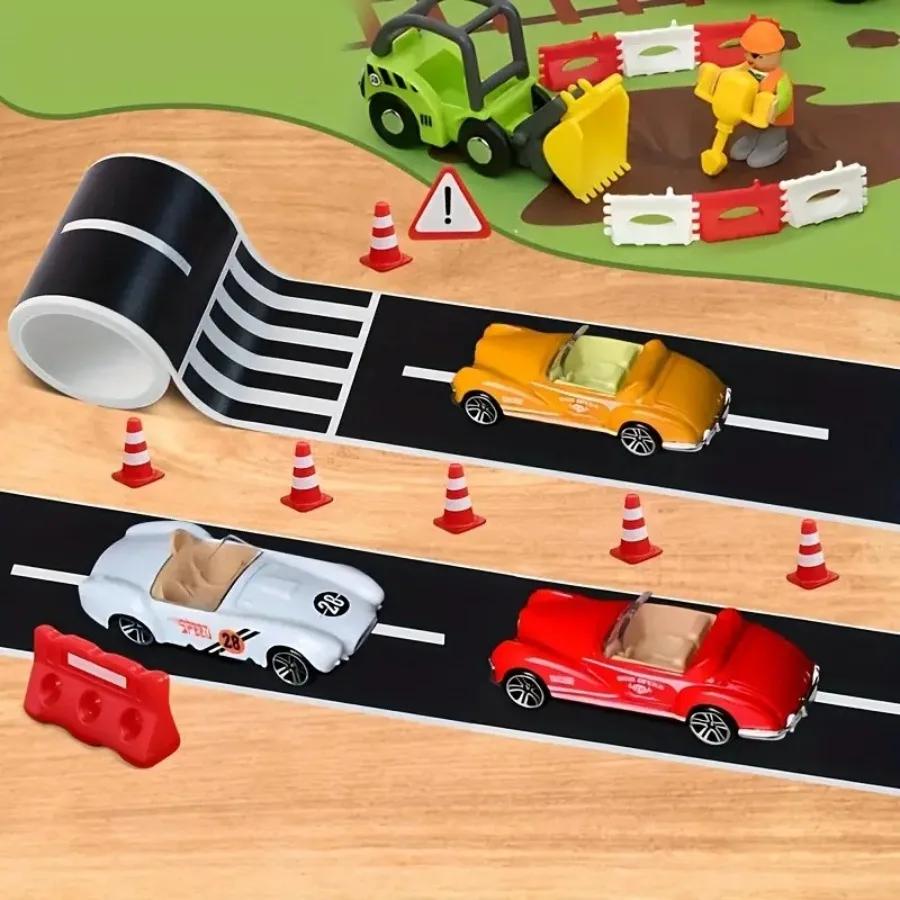 Children's Transportation DIY Road Rail Track, Road Tape and Paper Tape Pack