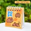 Creative Mini Cartoon Desk Calendar Cute Capybara Portable Pocket Calendar Manage Time Schedule Desktop Decoration Gifts