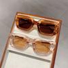 Vintage Luxury Designer Olive Green Square Sunglasses Punk Rivet Outdoor Shades for Women Men Fashion Sun Glasses