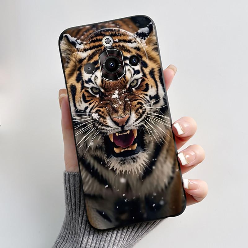 

For ZTE Nubia Focus Pro 5G Soft Silicone Black Case Lucky Pattern Goldfish Koi Lotus Shockproof Shell Nubia Focus Pro 5G Casing Nubia Focus Pro 5G