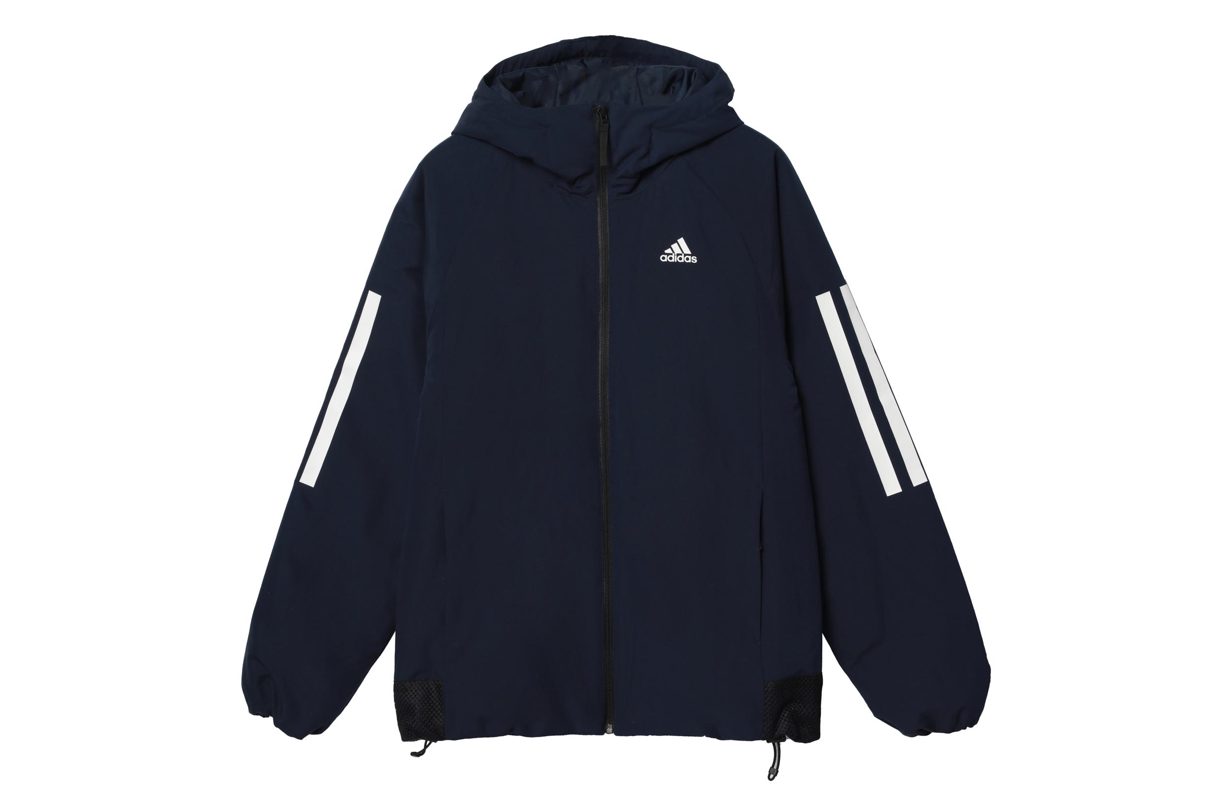 Adidas 3 Stripes Puffer Jacket Winter Men s Legend Ink DZ1408 S