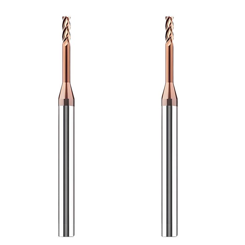 60° Tungsten Steel 4-Flute Carbide-Coated Round Nose CNC Milling Cutter