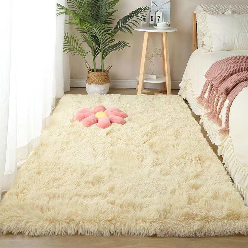 Alfombra Suave y Peluda para Sala de Estar, Alfombras Mullidas para Niños, Alfombra Grande de Área Beige de Felpa para Dormitorio, Habitación Infantil, Guardería, Decoración Moderna para el Hogar