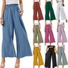 Pantaloni da donna a vita alta Pantaloni larghi da yoga a gamba larga Pantaloni da palestra Pantaloni sportivi tinta unita