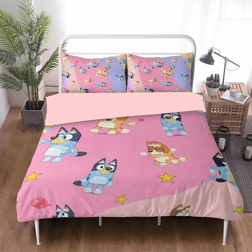 Cartoon Christine-Heler Bedding Sets Exquisite Bed Supplies Set Bluy Duvet Cover Bed Comforter Set Bedding Set Luxury Birthday