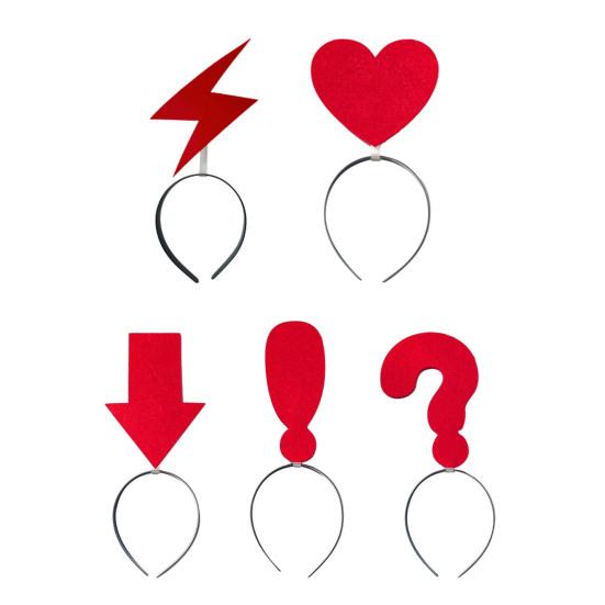 1/2/3/4/5Pcs Women Girls Headband Arrows Exclamation Mark Decor Elastic Hair Hoop Hair Accessory Weddings Parties Daily Wear