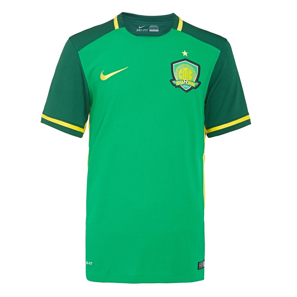 

Nike CSL BJ Stadium H Jersey 16 Beijing Guoan Team Lifestyle Series Logo Letter Crew Neck Short Sleeve Football Shirt Men tops 806658-393 S