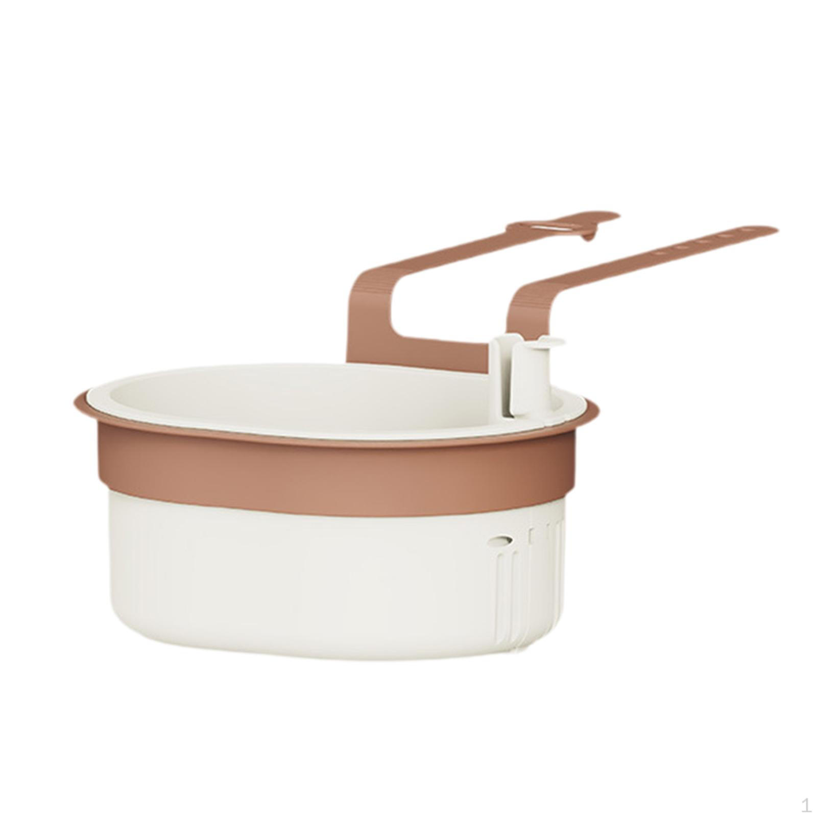 

Faucet Hanging Strainer Draining Basket Easy to Install with Snap Space Saving Kitchen Sink Food Whiite