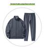 Men's Spring/Autumn Stand-Up Collar Sports Suit: Long Sleeve Running Top & Tapered Leg Pants