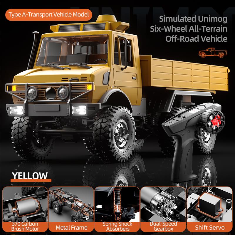 Jjrc C8823 1/18 2.4G Rc 6Wd Unimog Rc Truck Off-Road Vehicle Remote Control Car Esc 370 Motor Simulated Car Model Toys