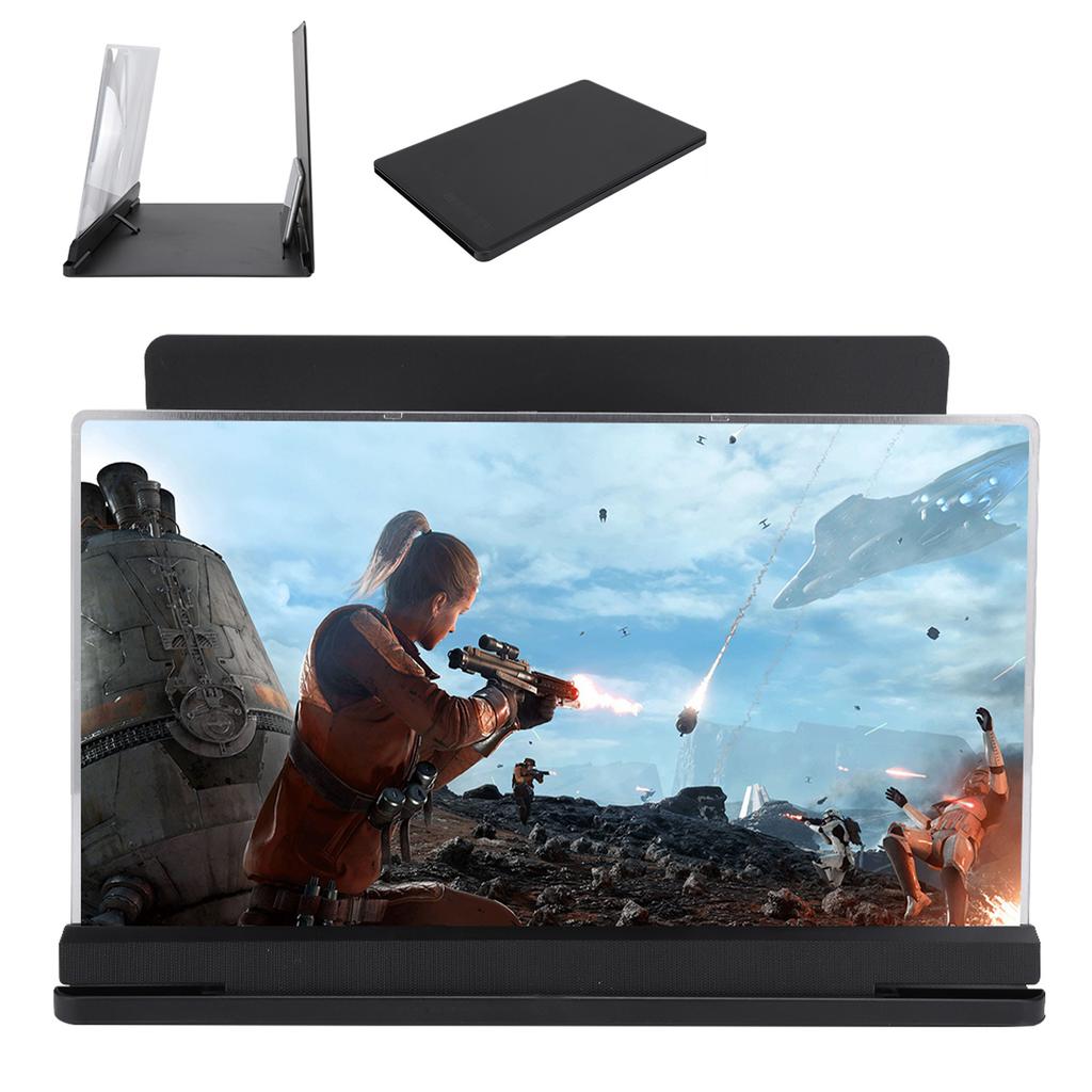 18X Mobile Phone Screen Magnifixer Amplifier 14in Anti Radiation Zoom Prevent Reflective(Black)