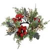 Artificial Flower Candle Wreath 25CM Green Leaf Candle Rings Romantic Party Supplies Candlestick Wreath Christmas Decor