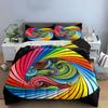 Colorful Abstract Three-Piece Set Soft Comfortable Duvet Cover Bedding Set Included 1*Duvet Cover & 2*Pillowcases, Gift
