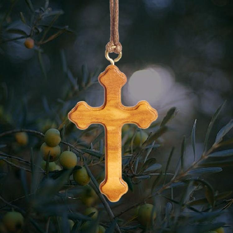 Lightweight Wooden Crucifix Necklace With Wood Detail Alternative Neckchain Jewelry For Sensitive Wearers