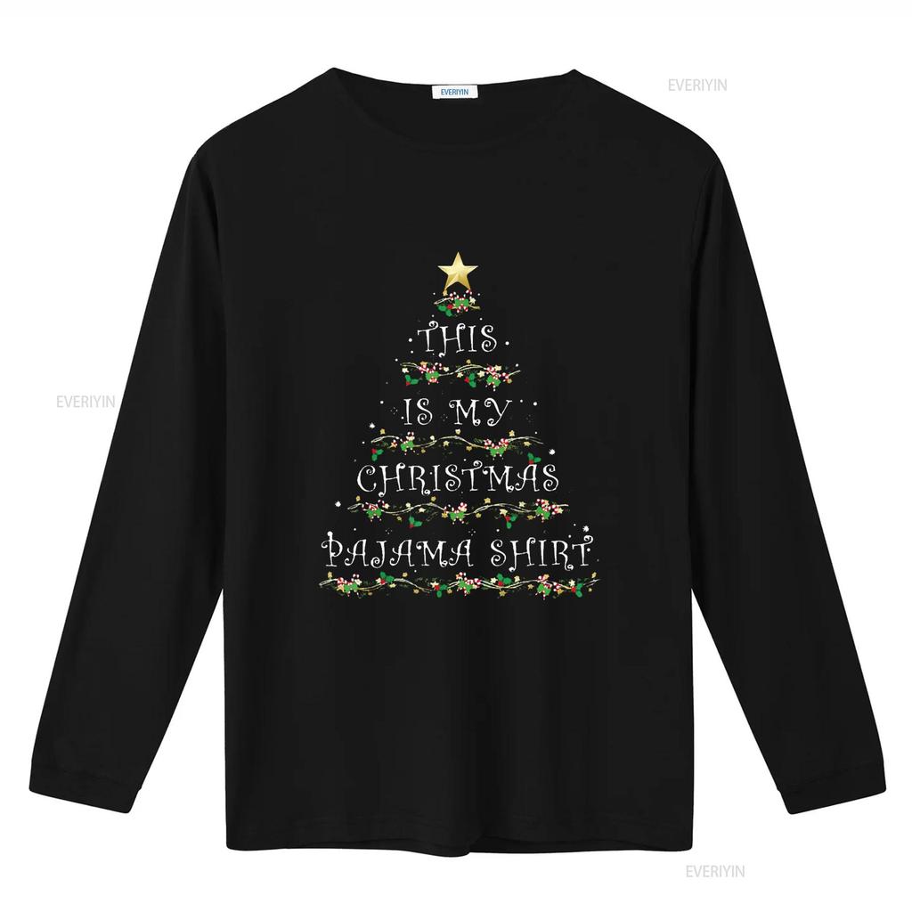 Mens This Is My Christmas Pajama T Shirt Tree Black Medium vintage Washed Comfortable Top For Everyday Wear homme Versatile
