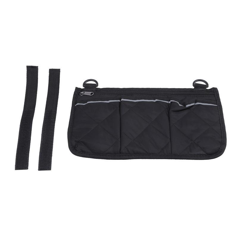 Wheelchair Side Bag With Cup Holder Portable Armrest Storage Pouch For Walker Rollator And Electric Scooter Wheelchairs