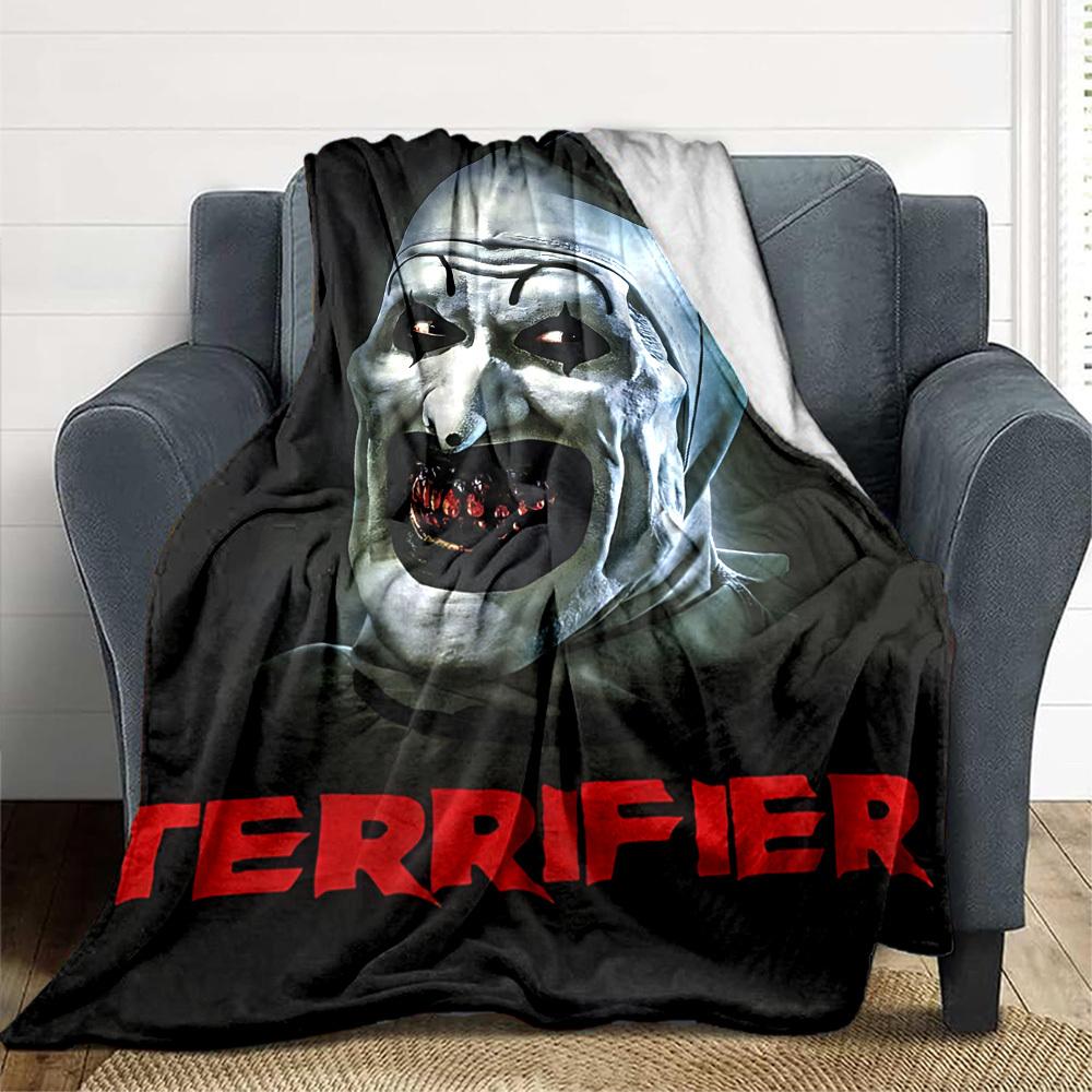 1pc Terrifier, Horror Clown Blanket Soft All Season Throw with Vibrant Design, Perfect for Home, Travel, and Gifts, Ideal for Naps and Camping