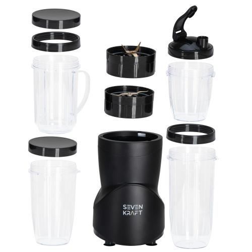 Blender Sportowy Smoothie 500W Z 4 Bidonami Nożami Tytanowymi I Funkcją Twist Go