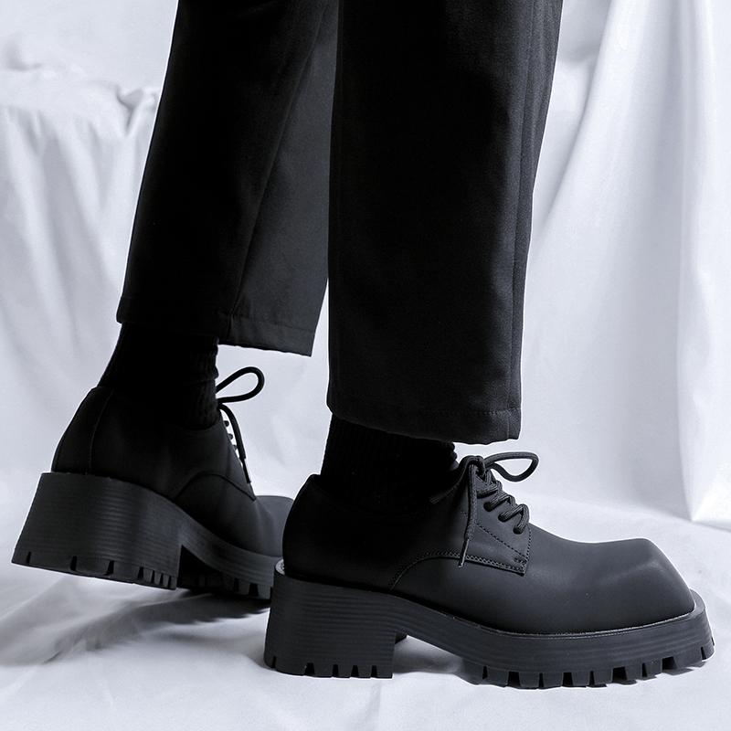 Fashion Trendy Men's Thick Soled Formal Shoes High Quality Versatile Style Fashion Party Outdoor Stroll Height Increasing Men's Shoes