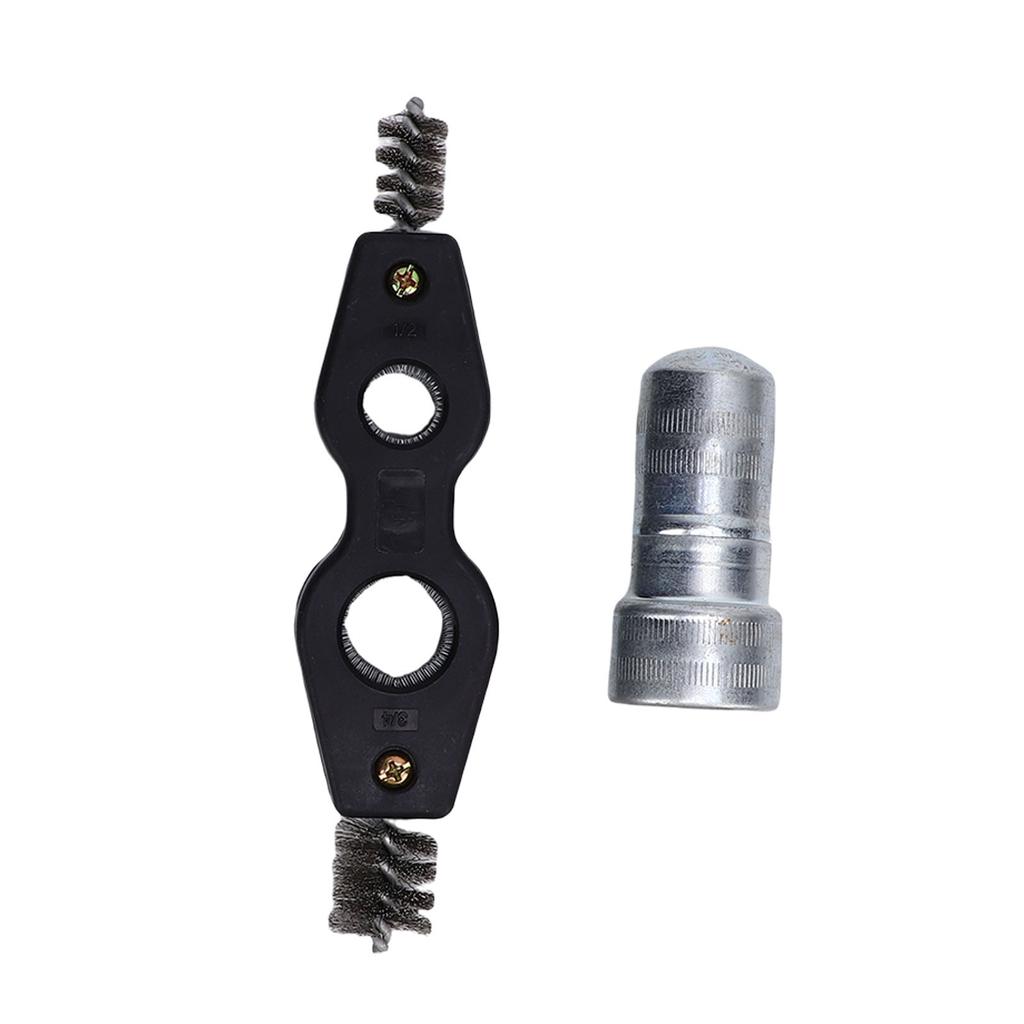 4 in 1 Car Battery Cleaning Brush Steel Copper Pipes Cleaner Brush with Battery Terminal Cleaner for Automotive and