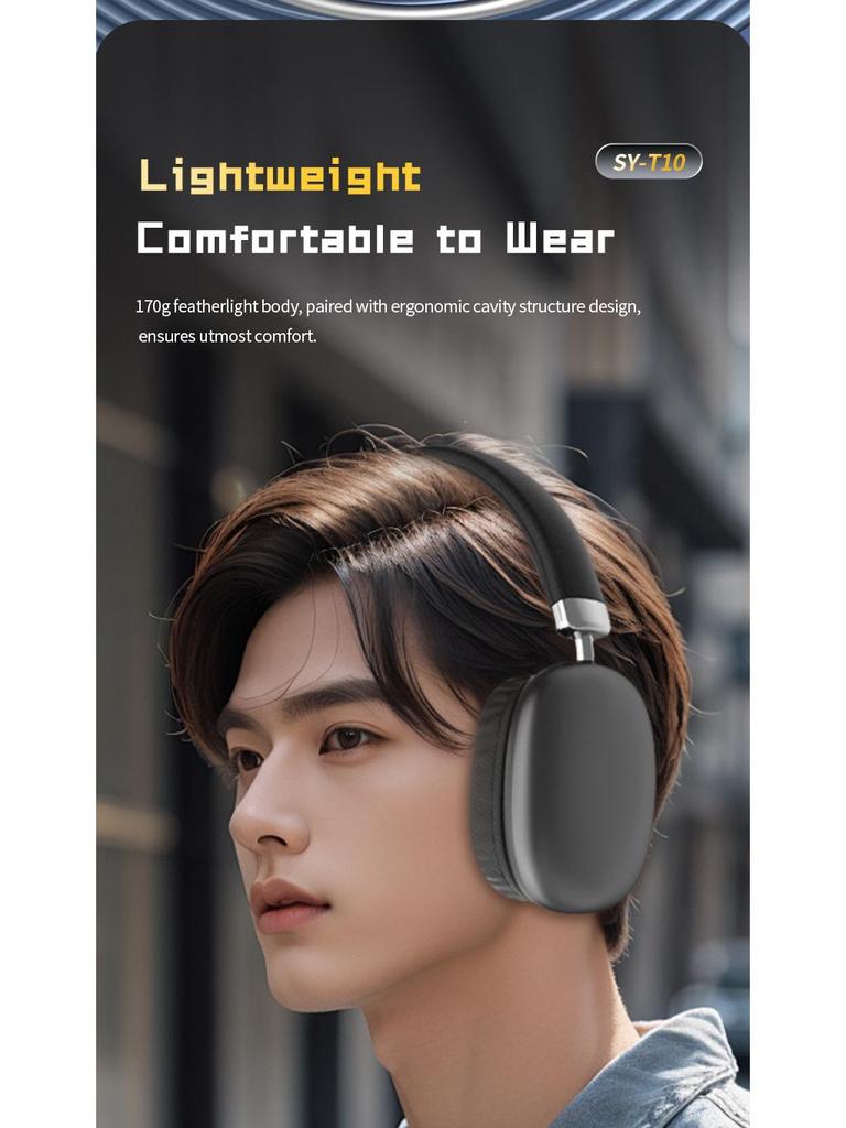 2026 Wireless Over-Ear Headphones: Customizable, Long Battery, High-Quality Sound, Bluetooth, Apple Compatible
