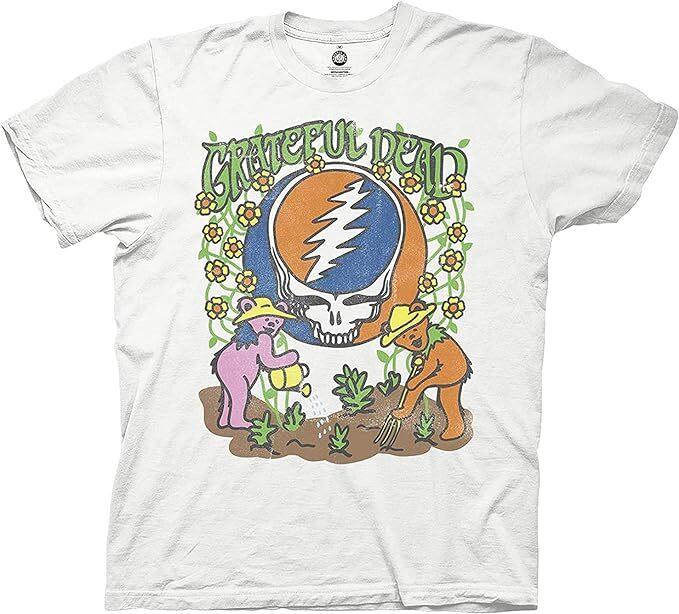 Mens Grateful Dead Rock Shirt Grateful Dead Steal Your Face Skull Dancing Bear L