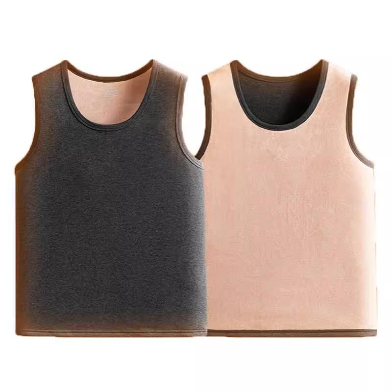 Men's Lambswool Fleece-Lined Vest, Thick Warmth for Autumn/Winter, Heat-Generating Cold-Proof Layer.
