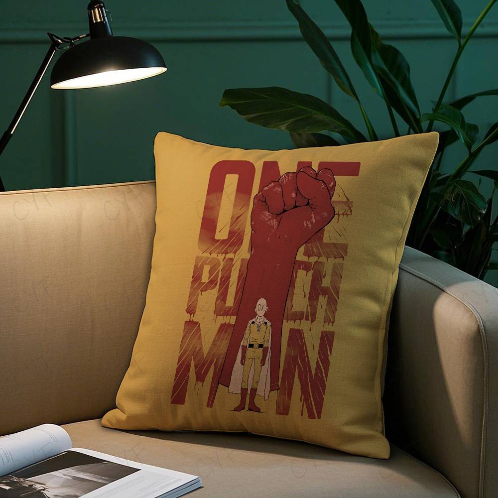 Funny Anime O-One-Punch Man Pillow Case Custom Printed Brushed Fleece Pillow, Baby Skin-Touch, Eco-Friendly Dye-Sublimation Cush