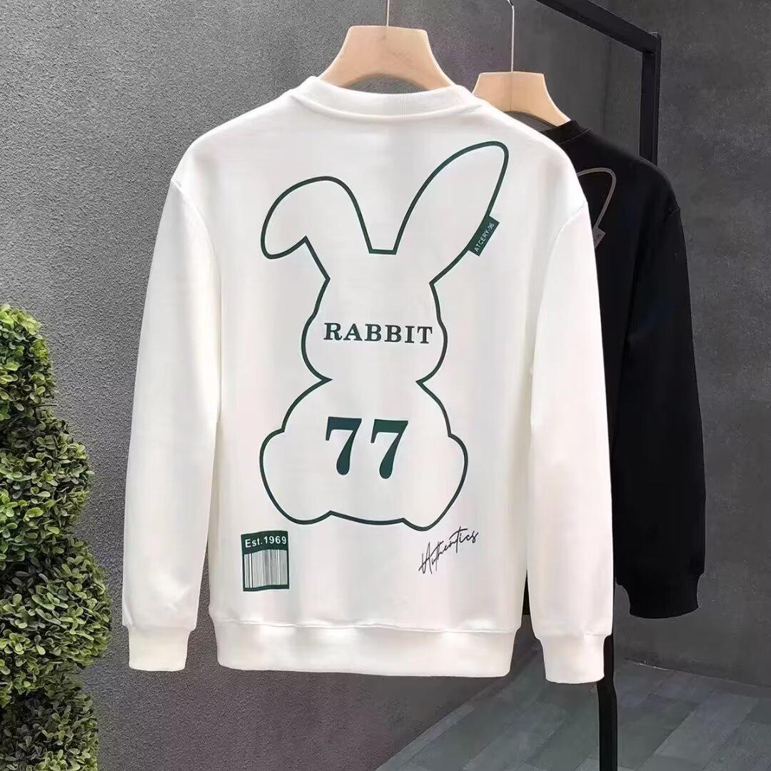 

Мужской свитер с принтом на осень-зиму, весенне-осенний, в корейском стиле, новый, с круглым вырезом, свободный, с длинным рукавом, базовый топ, шикарный, в гонконгском стиле, трендовый 5XL белый