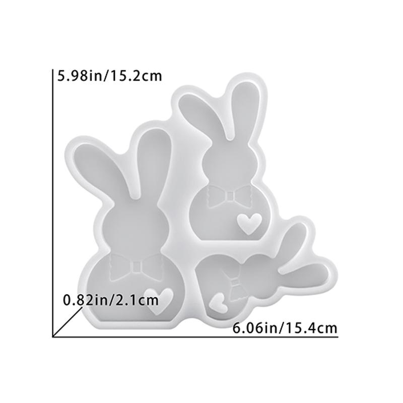 Cute Rabbit Shape Silicone Mold for Tealight Easter Bunny Candlestick Hollow Out Easter Rabbit Candle Holder Molds