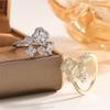 Flower Ring Women Four-leaf Clover Fashion Personality Light Luxury Design Adjustable Opening Index Finger Minimalist