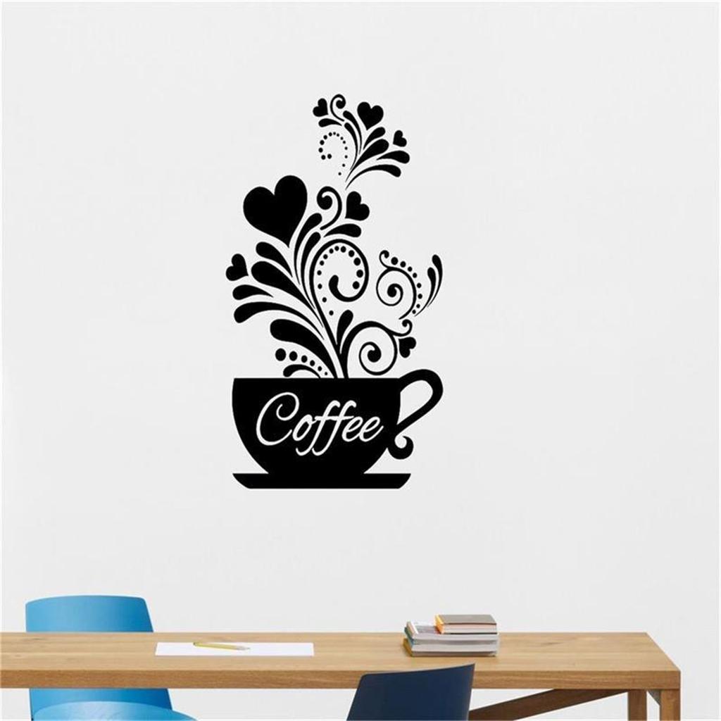 Flower Cafe PVC Stickers Wall Stickers Living Room Decoration