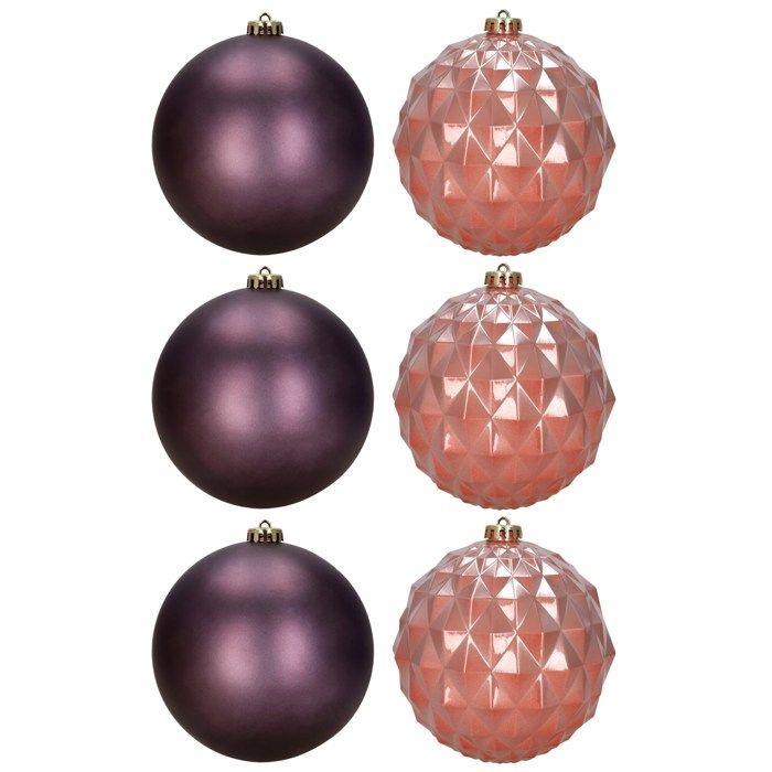 Boules de sapin de Noël - SPRINGOS - 15 cm - Incassables - Multicolores - Lot de 6 pcs