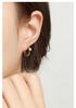 S925 Sterling Silver Leaf Moissanite Stud Earrings – Classic Light Luxury Internet Celebrity Style