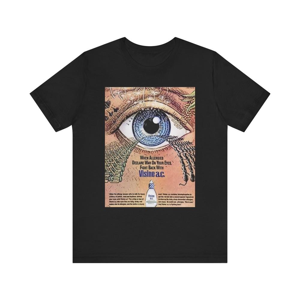 

Visine Retro Ad Art Graphic Print Crewneck Unisex Jersey Short Sleeve Tee Shirt 2XL