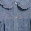 Spring/Summer 2025 Women's Floral Embroidered Single-Breasted Lapel Casual Short Shirt
