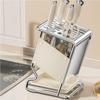 Stainless Steel Kitchen Knife Holder Organizer Countertop Multifunctional Utensil Storage Rack