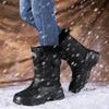 Outdoor Waterproof with Fur Plush Warm Shoe New Winter Camouflage Men Snow Boots Rain Shoes Casual Mid-Calf Work Motorcycle Boot