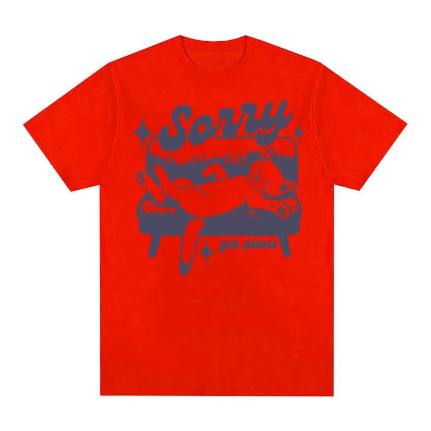 Scusa, Ho Piani Magliette Grafiche Retrò Nostalgia Gatto Top Moda Harajuku T-shirt Uomo Donna Cotone Casual T-shirt Oversize