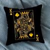 PC Luxury Black  Gold Double Sided Pillow Cover High Quality for Living Room Bedroom  Study Decor