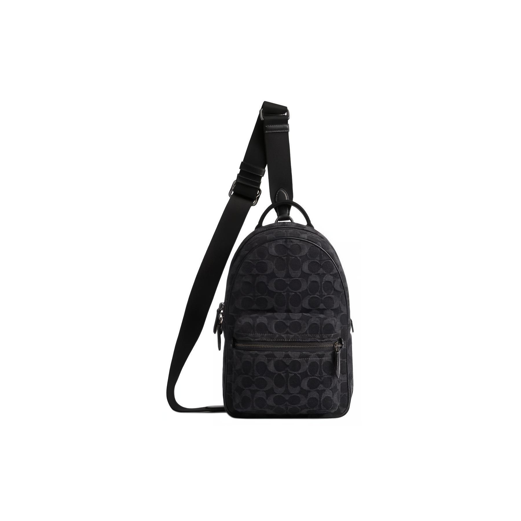 

Coach Charter 19 Classic Monogram Denim Shoulder Crossbody Bag Small Men Bags Black CR763-DRJ Basic Set (Bag+Dust Bag)