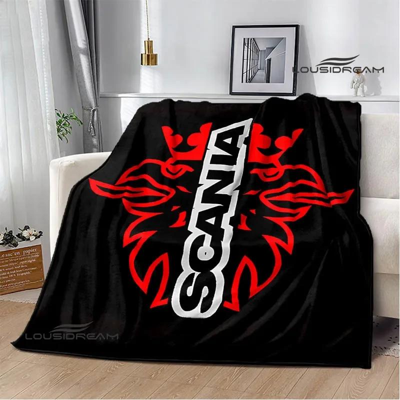 3D S-Scania Truck Printed Blanket Picnic Blanket Warm Flannel Blankets Home Bed Linings Blankets for Beds Birthday Gift