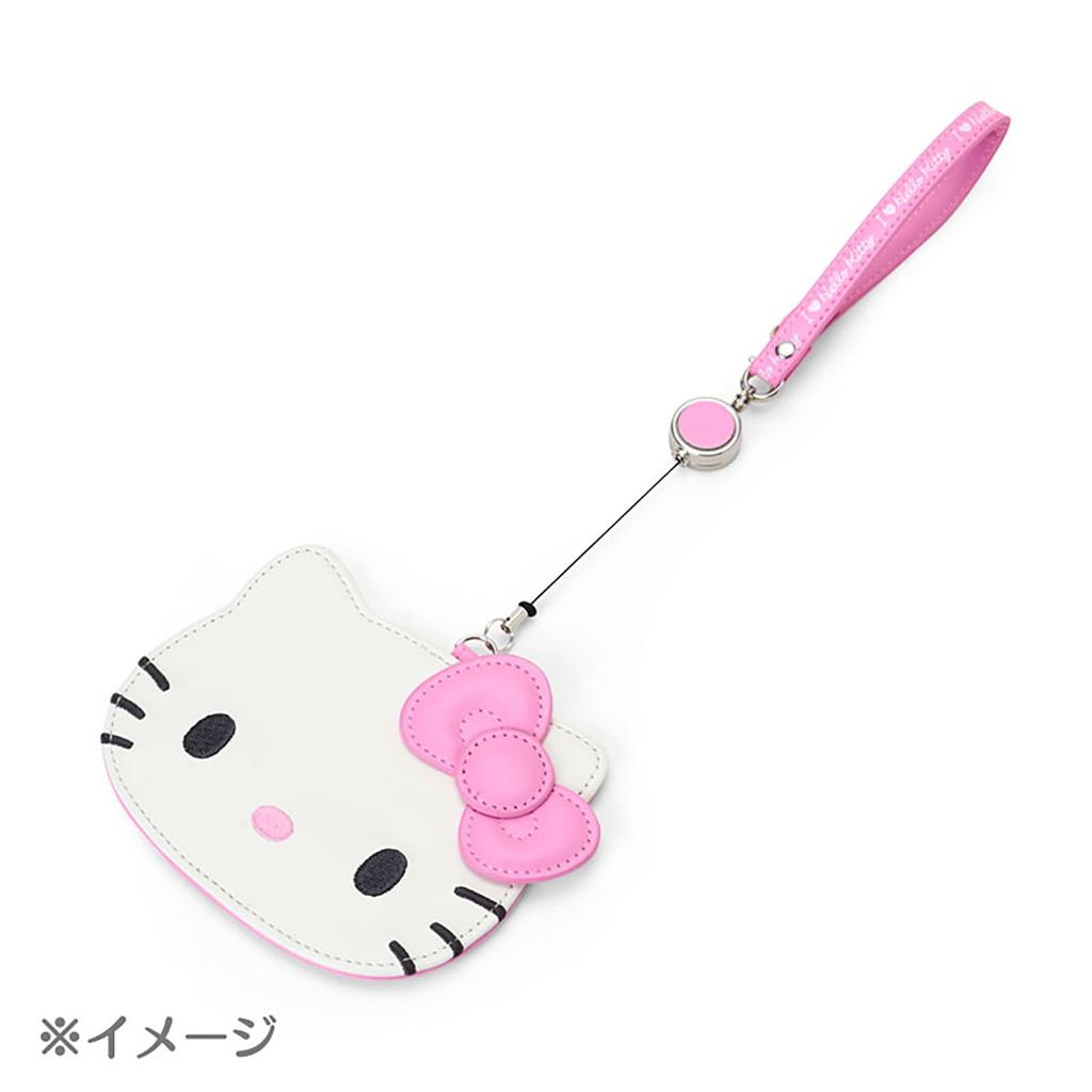 Sanrio Pass Case Love Hello Hello Kitty Black PU Ages 15 and Up 606146 (I Kitty) Leather, PVC, Steel, Polyester,