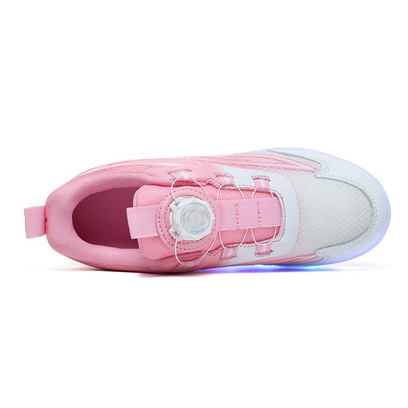 Scarpe da Skate per Bambini con Luce LED Sneakers Luminose Scarpe a Due Ruote per Ragazzi Ragazze con Ricarica USB