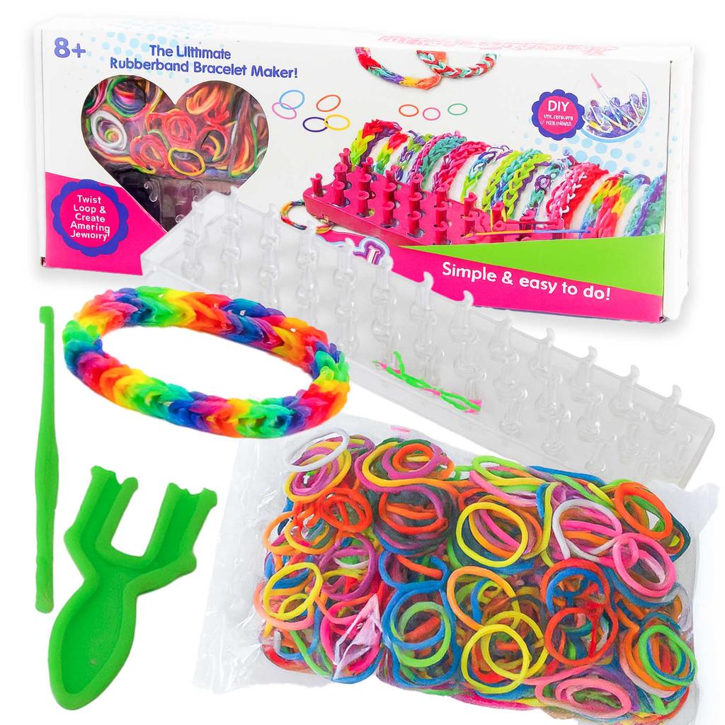 Bc Zestaw Diy Do Robienia Bransoletek Biżuterii Gumki Loom Bands Dla Dzieci