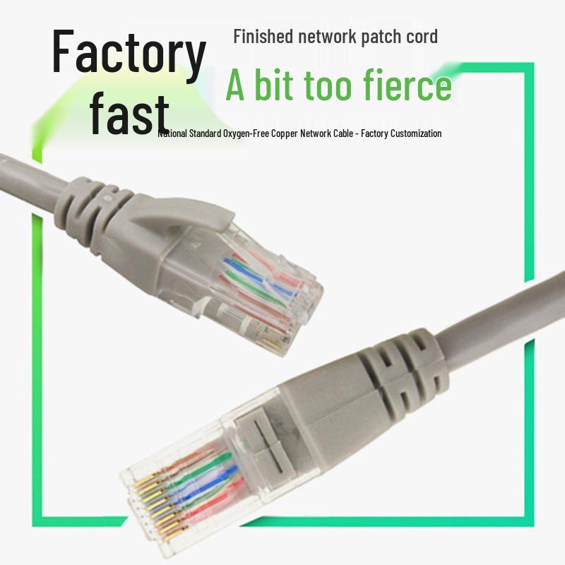 

1-Meter Cat 5e UTP Patch Cord, Eight Cores/Four Pairs, Compliant Tested with Molded Crystal Head. 1 Meter сірий колір