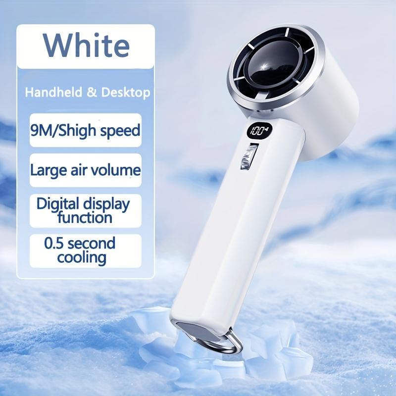 

USB-вентилятор Портативное устройство Бесшумный вентилятор Офисный уличный вентилятор Карманный вентилятор Цифровой дисплей Турбо-вентилятор белый