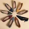 Damen Schuhe mit niedrigem Absatz Pumps Damenschuhe mit spitzer Zehenpartie weiche Sohlen Gestrickte mittelhohe Absätze Einzelne Schuhe für Damen kleiner Absatz
