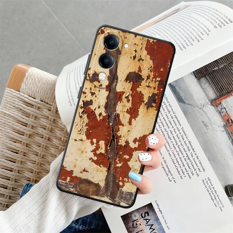 

Case for Vivo Y22 Y19 Y16 Y17 Y20 Y21 Y12 Y15S Y31 Y36 Y02 Y11 Y27 Y30 Y33S Y35 Phone Cover Rust Art vivo Y22s